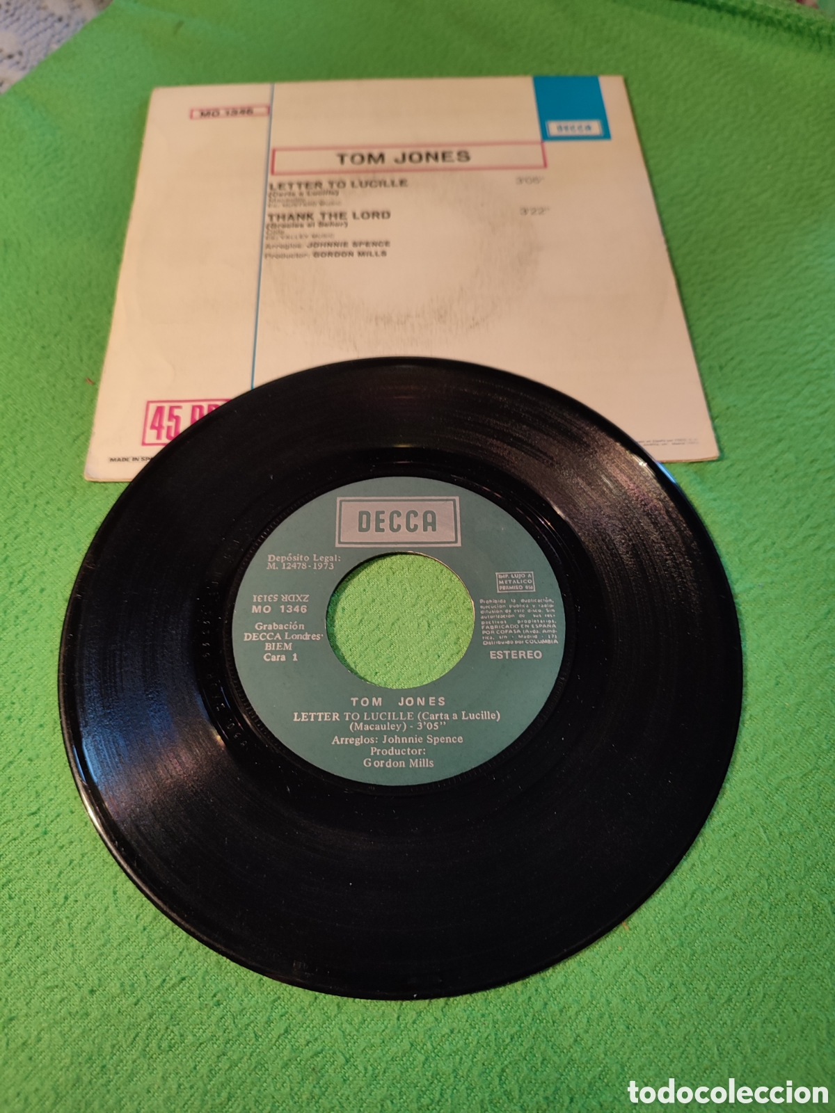 Discos de vinilo: Tom Jones - Letrero to Lucille - Foto 2
