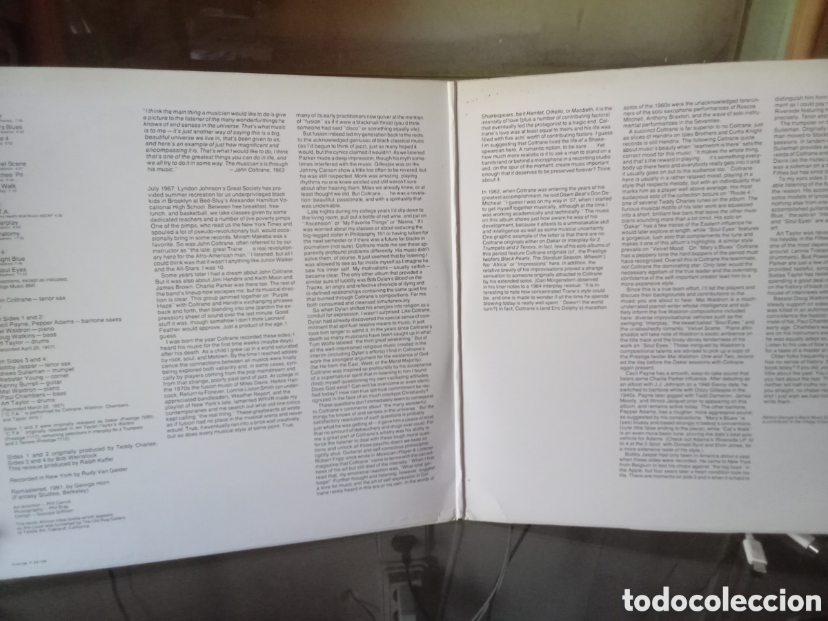 Discos de vinilo: JOHN COLTRANE &rdquo; DAKAR &rdquo; 1957 DOBLE LP Copia 1981 - Foto 6