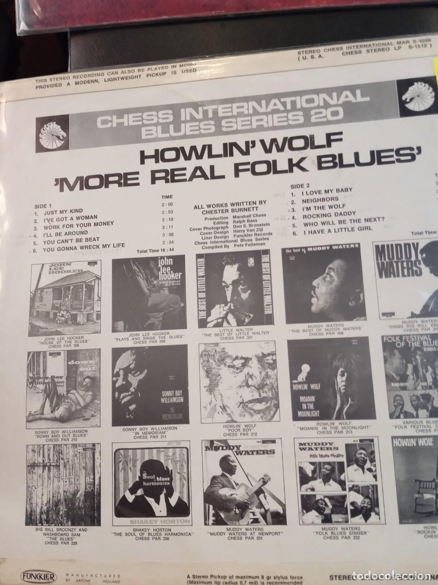 Discos de vinilo: HOWLIN&acute; WOLF- MORE REAL FOLK BLUES. LP - Foto 2