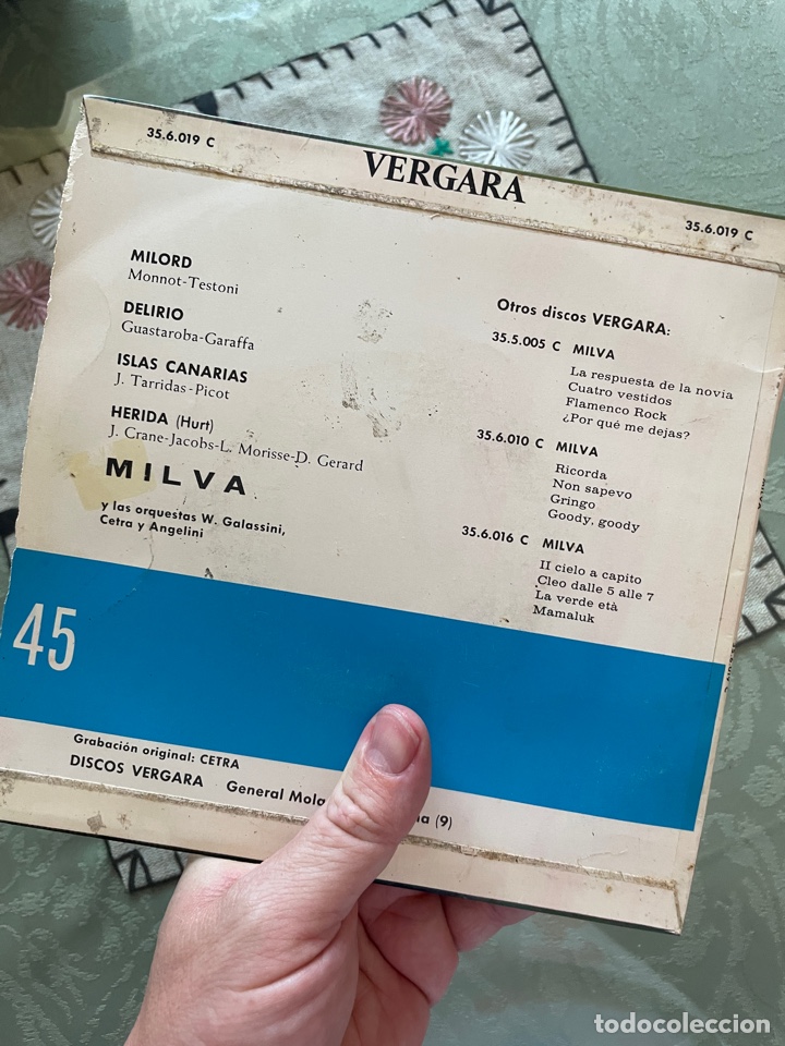 Discos de vinilo: MILVA (milord, delirio&hellip;) EP DISCO VINILO - Foto 2