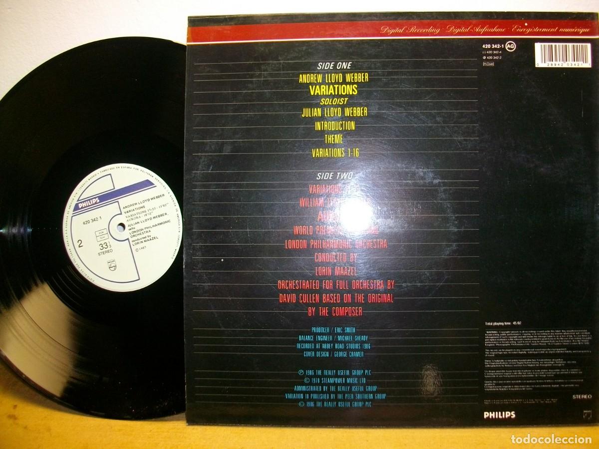 Discos de vinilo: Andrew Lloyd Webber, Julian Lloyd Webber, William Lloyd Webber, Lorin Maazel &ndash; Variations / Aurora - Foto 2