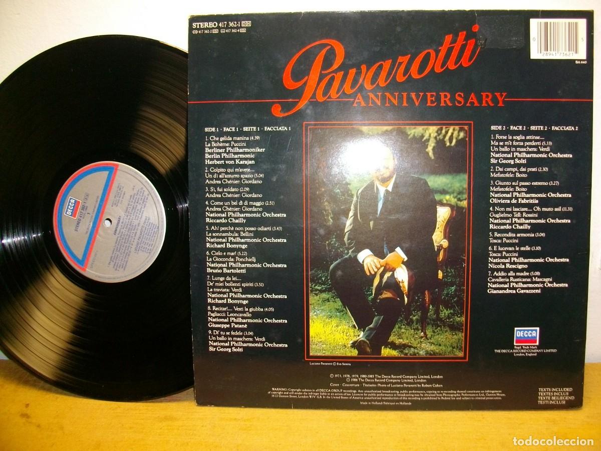 Discos de vinilo: Pavarotti - ANNIVERSARY LP - Foto 2