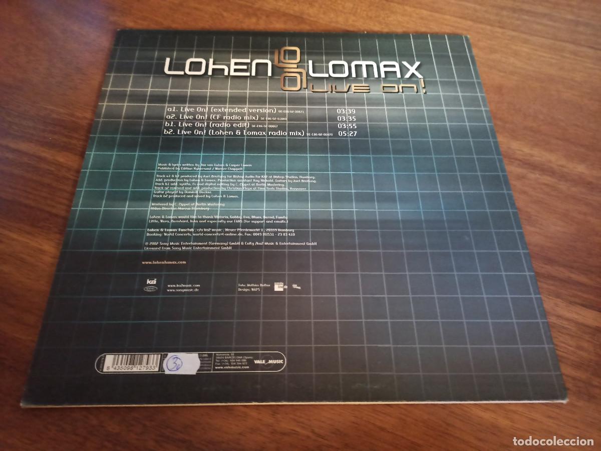 Discos de vinilo: Lohen & Lomax - Live On! (12&rdquo;) - Foto 2