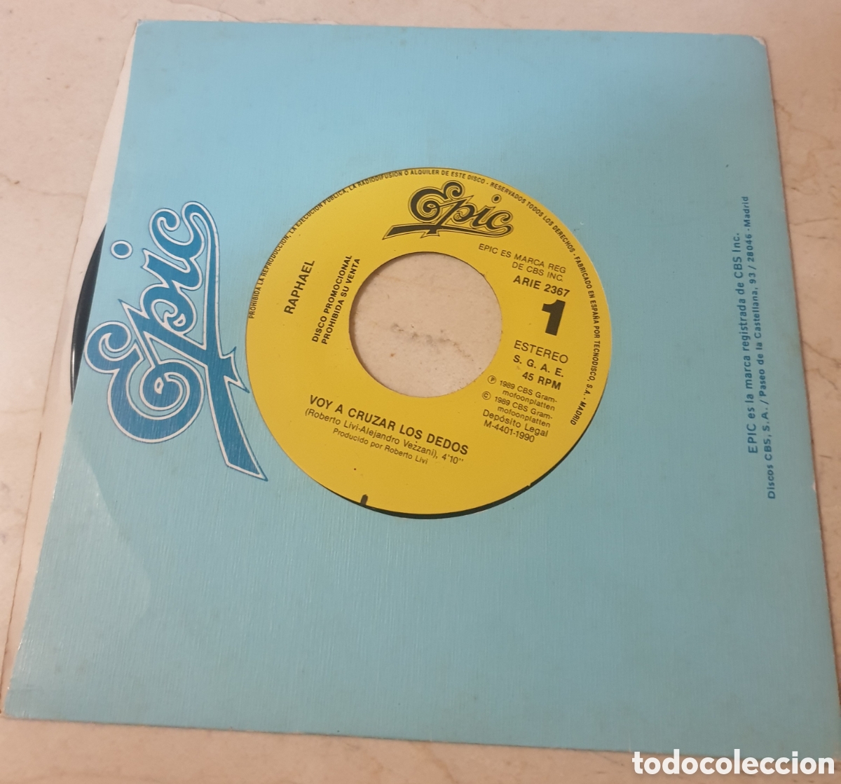 Discos de vinilo: Raphael - voy a cruzar los dedos. Promocional - Foto 2