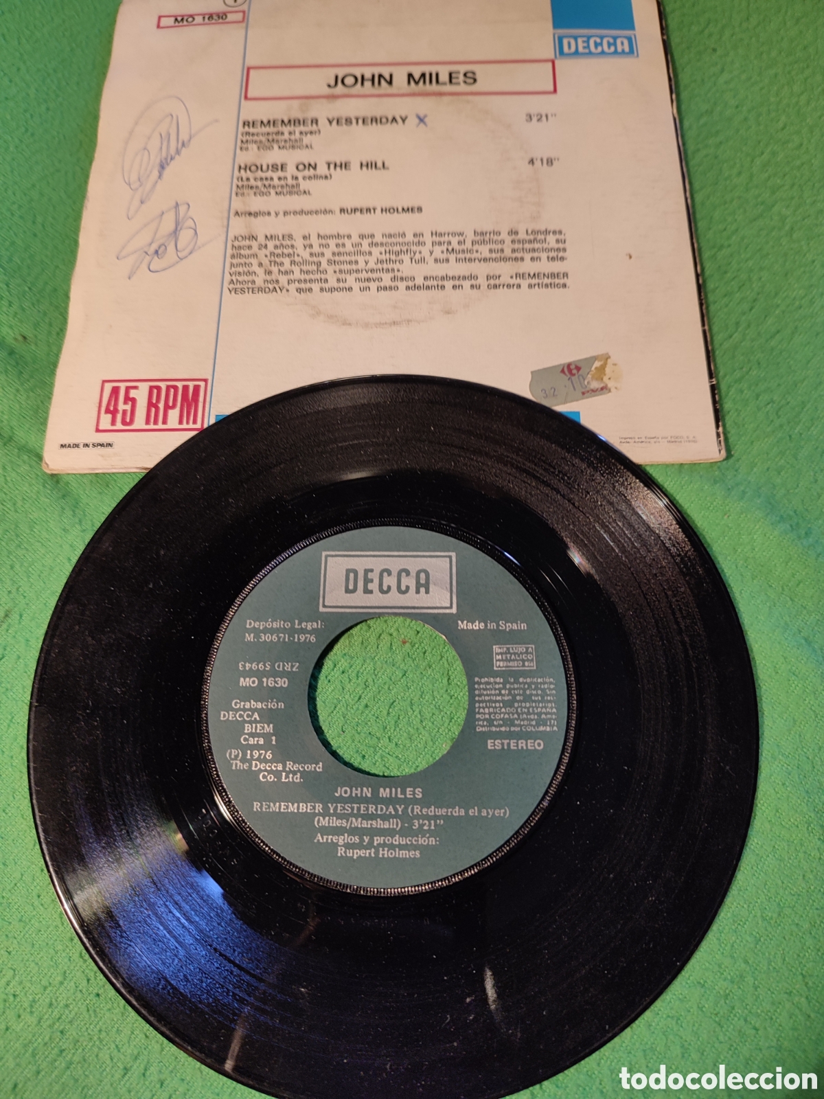 Discos de vinilo: John Miles - Remember yesterday - Foto 2