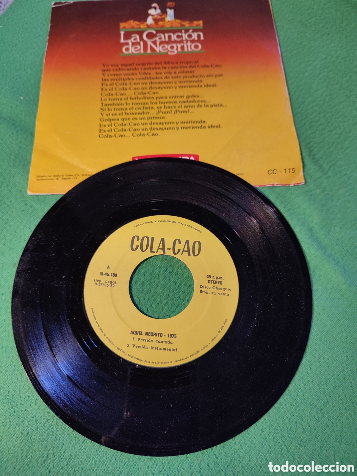 Discos de vinilo: Roberto Rizo - La canci&oacute;n del Cola- Cao - Foto 2