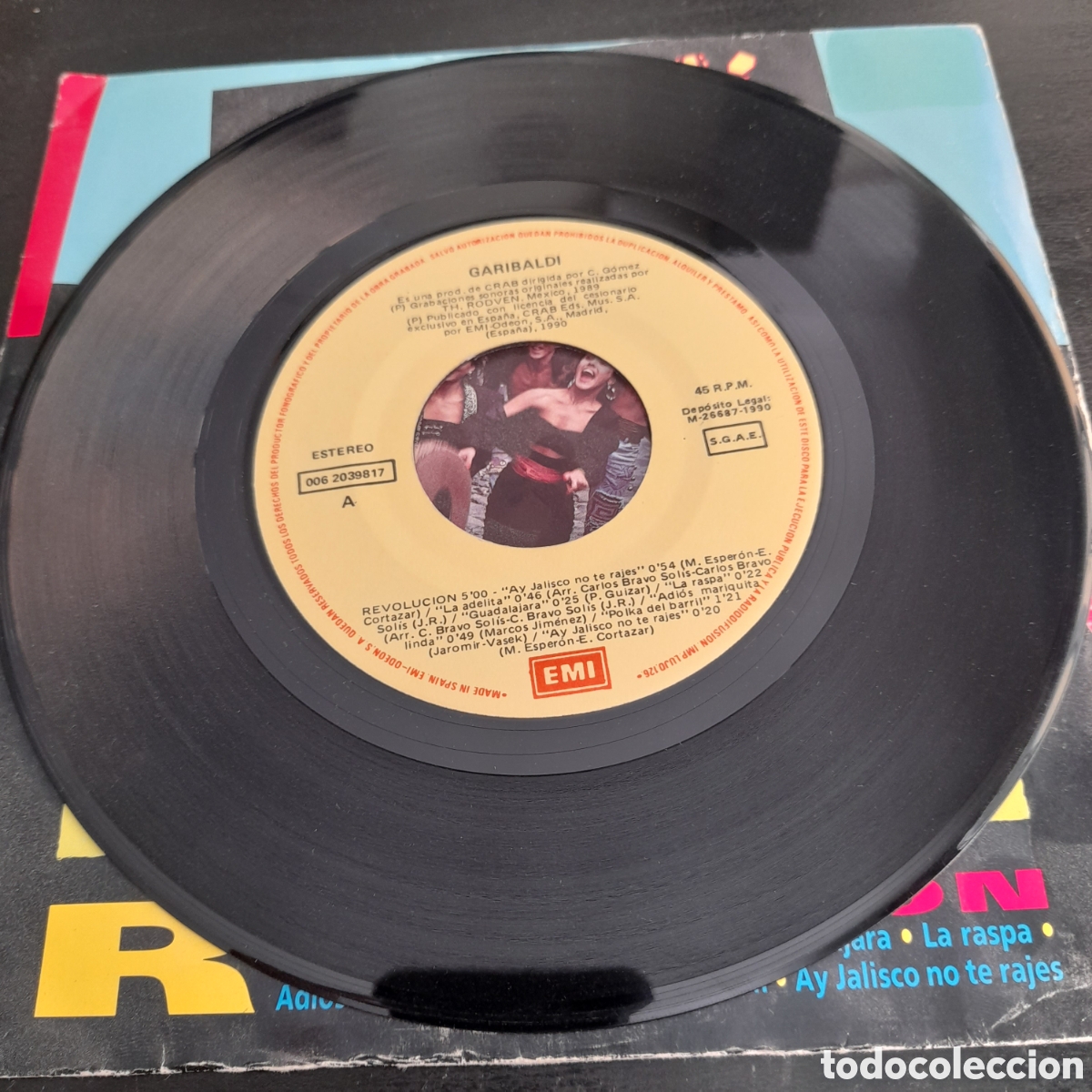 Discos de vinilo: Garibaldi &ndash; Revoluci&oacute;n. Vinilo, 7&rdquo;, Single 1990 - Foto 3