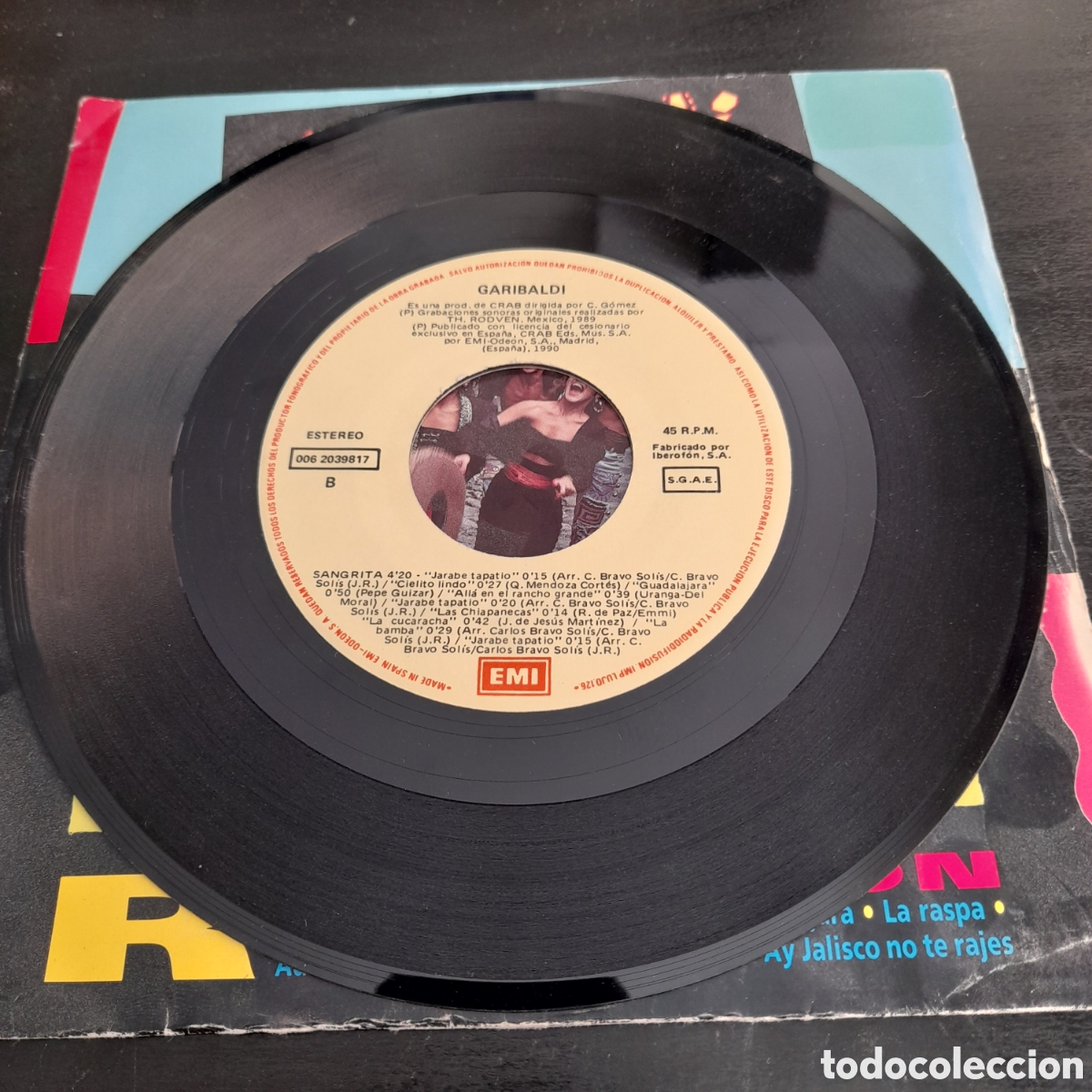 Discos de vinilo: Garibaldi &ndash; Revoluci&oacute;n. Vinilo, 7&rdquo;, Single 1990 - Foto 4