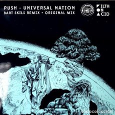 Discos de vinilo: PUSH – UNIVERSAL NATION (BART SKILS REMIX + ORIGINAL MIX)-BELGIUM-MAXI-2019-PRECINTADO
