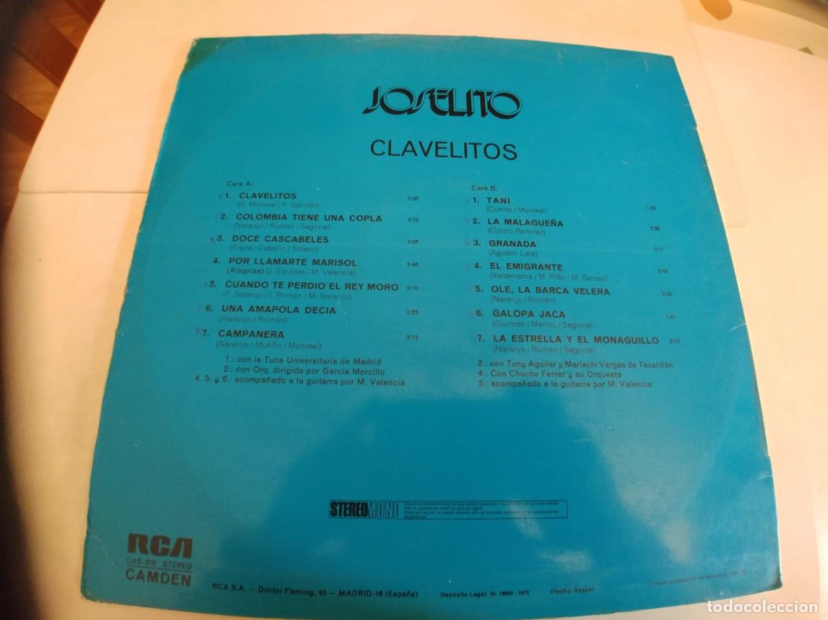 Discos de vinilo: JOSELITO-LP CLAVELITOS - Foto 2