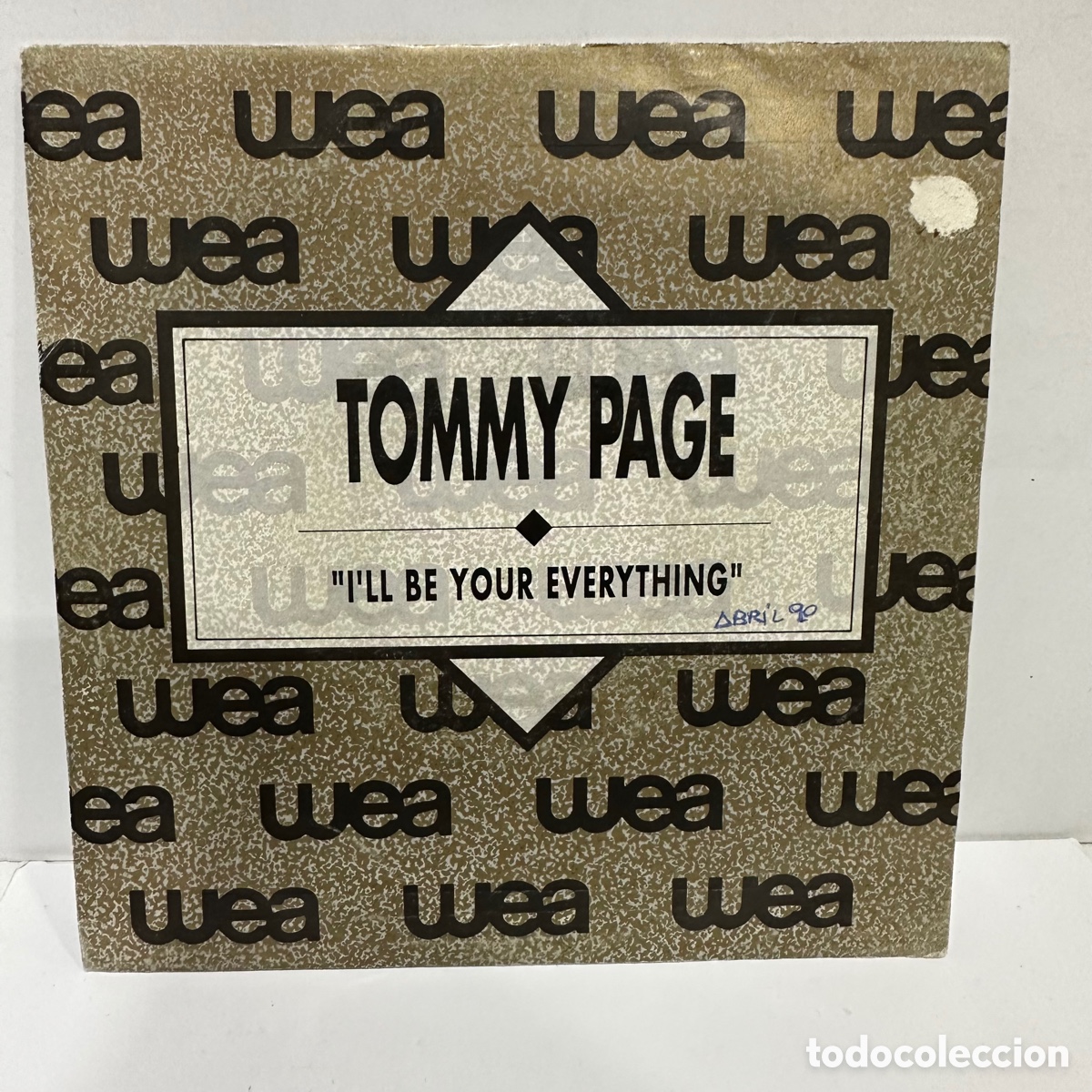 Discos de vinilo: Tommy Page - Ill Be Your Everything (7&rdquo;, Single, Promo) - Foto 1