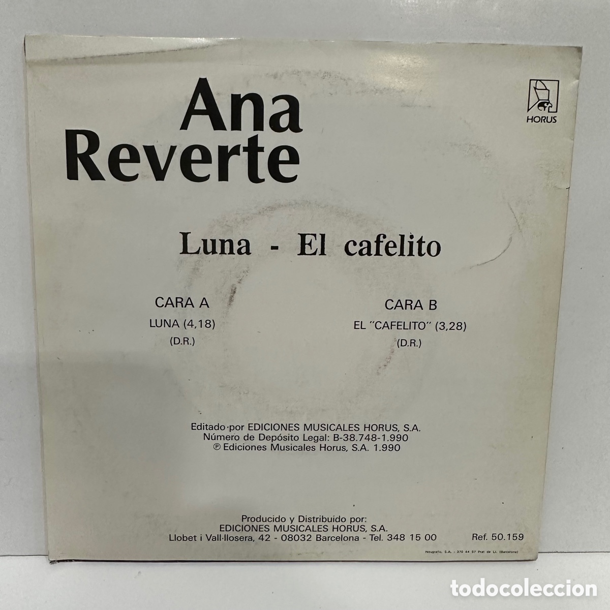 Discos de vinilo: Ana Reverte - Luna (7&rdquo;, Single) - Foto 2
