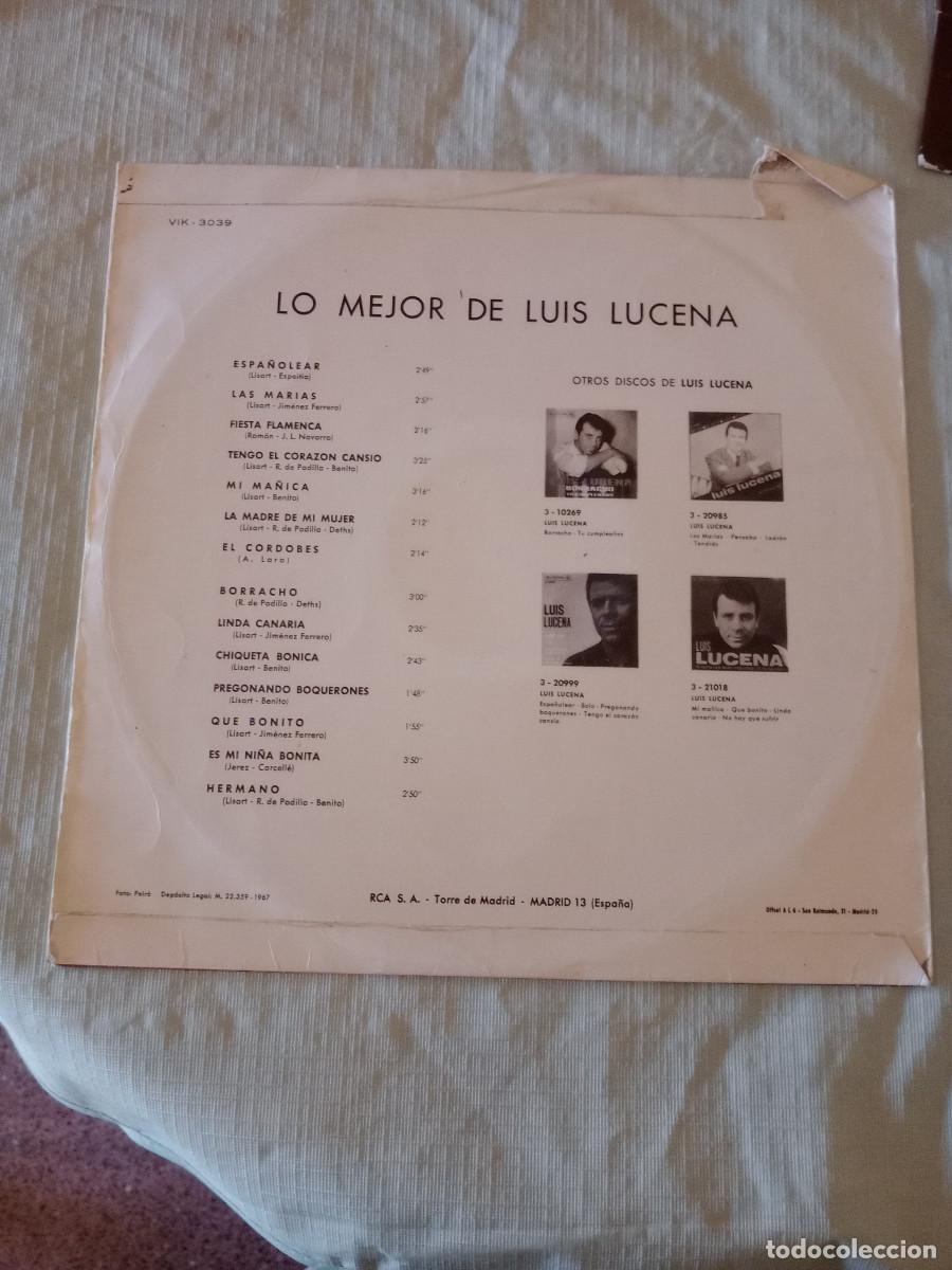 Discos de vinilo: LO MEJOR DE LUIS LUCENA - Foto 2