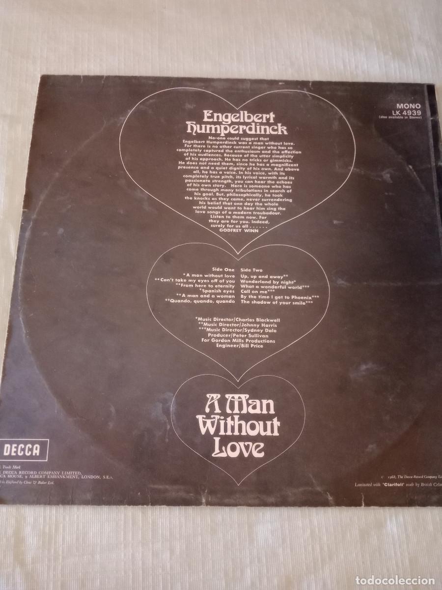 Discos de vinilo: ENGELBERT HUMPERDINCK / A MAN WITHOUT LOVE - Foto 2