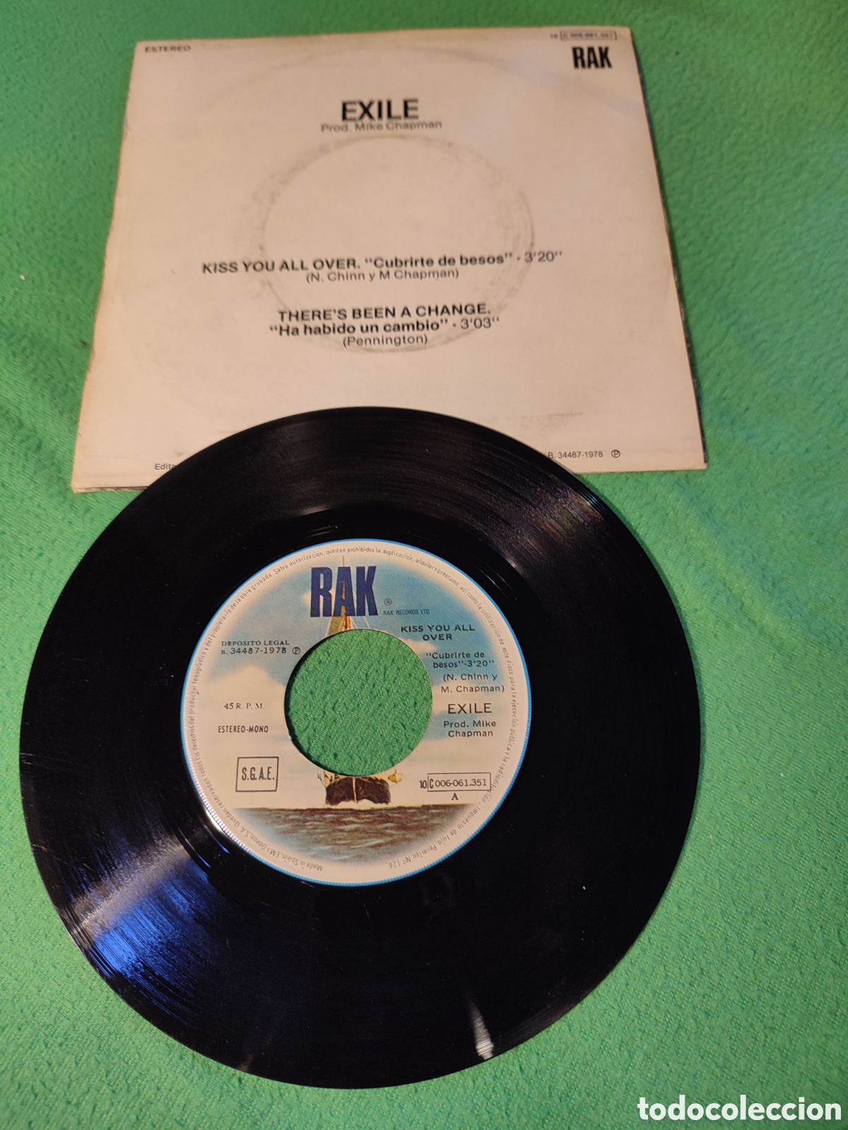 Discos de vinilo: Exile - Cubrirte de besos - Foto 2
