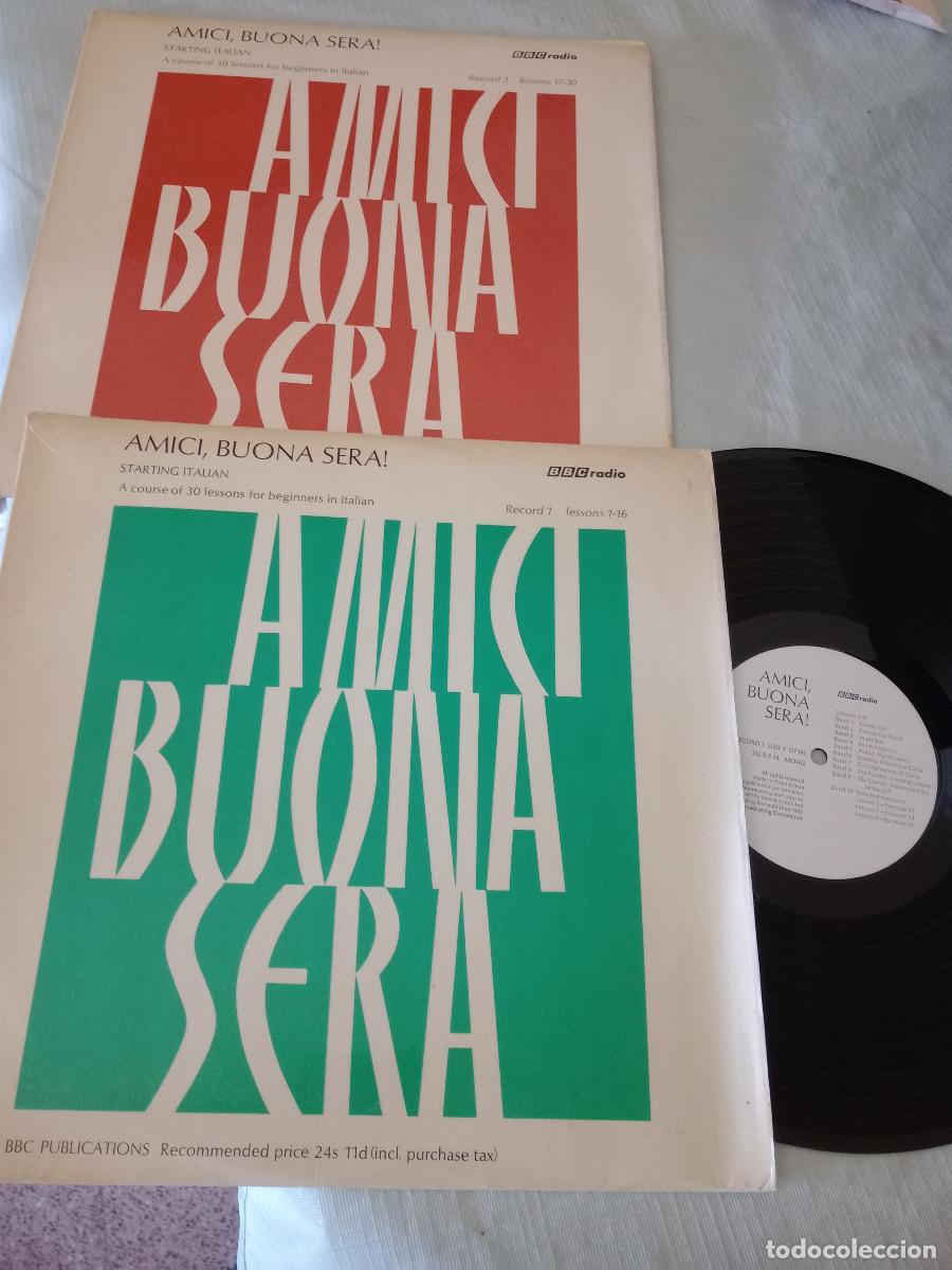 Disques de vinyle: AMICI BUONA SERA STARTING ITALIAN CURSO DE 30 LECCIONES ITALIANO BBC RADIO