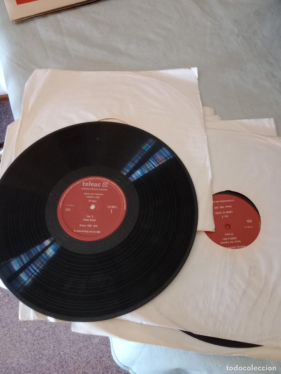 Disques de vinyle: TELEAC STICHTING TELEVISIE ACADEMIE SPAANS VOOR BEGINNERS VAMOS A VER lote de 8 vinilos
