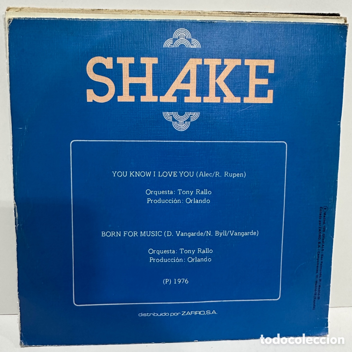 Discos de vinilo: Shake - You Know I Love You (7&rdquo;, Single) - Foto 2