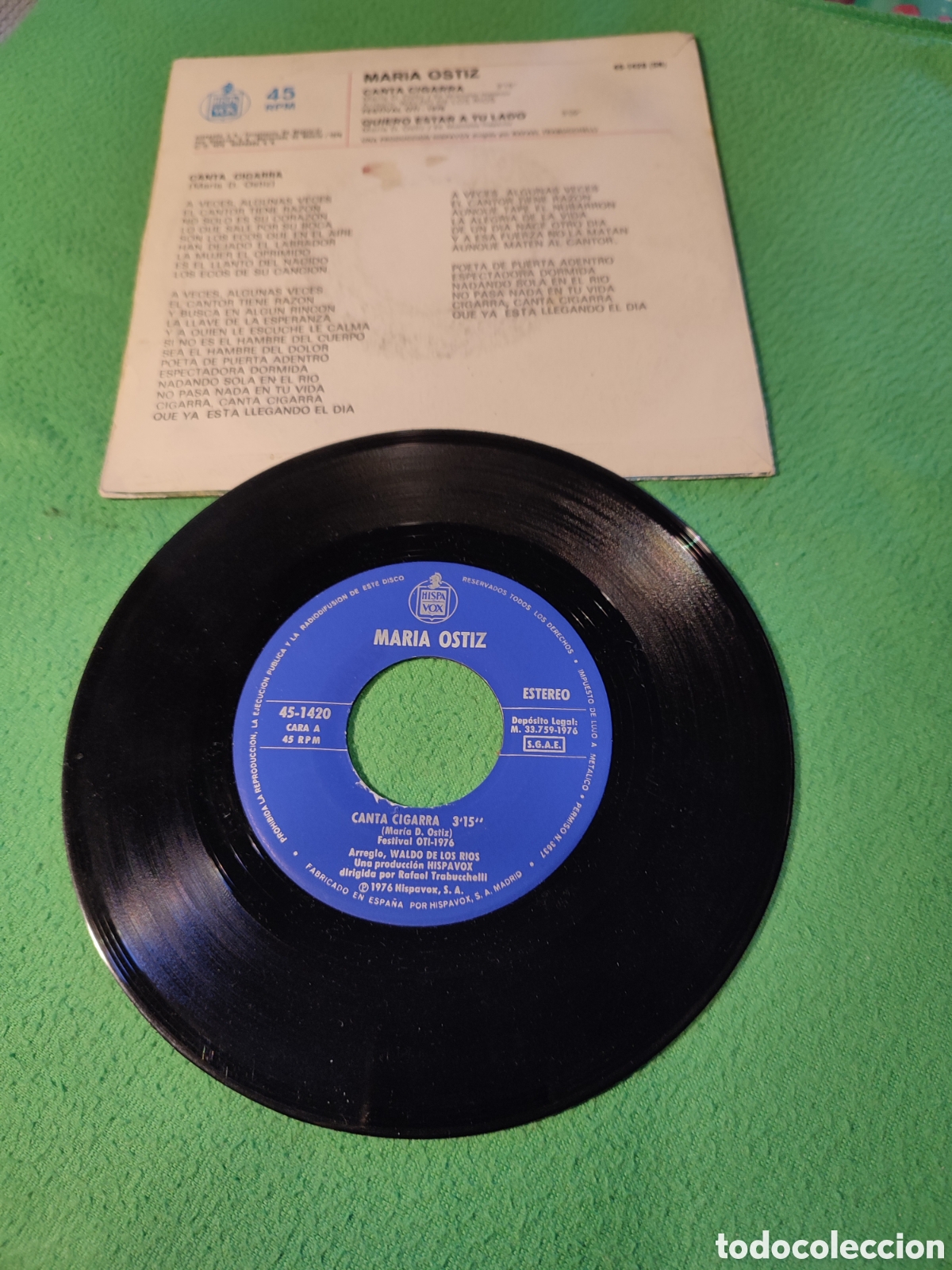 Discos de vinilo: Mar&iacute;a Ostiz - Canta Cigarra - Foto 2