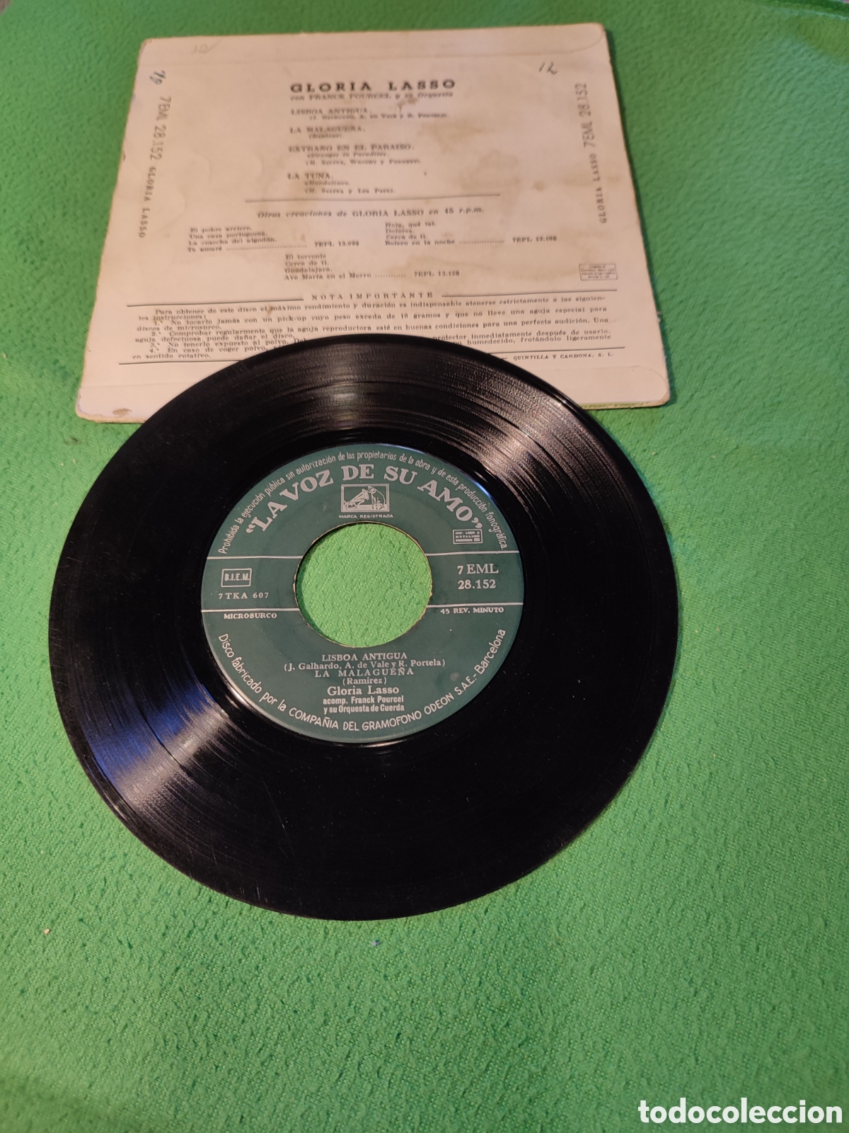 Discos de vinilo: Gloria Lasso - Lisboa antigua+ 3 - Foto 2