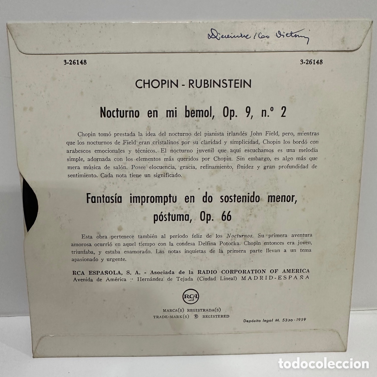 Discos de vinilo: Chopin - Arturo Rubinstein (7&rdquo;, EP) - Foto 2