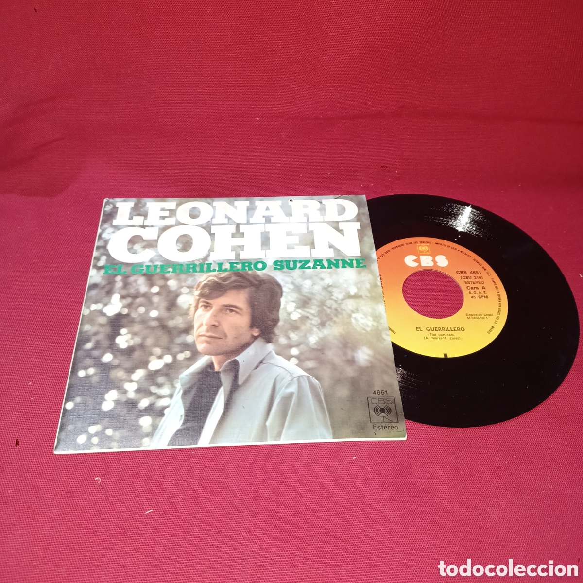 Discos de vinilo: Leonardo Cohen El guerrillero / Suzanne Single 1971 - Foto 1