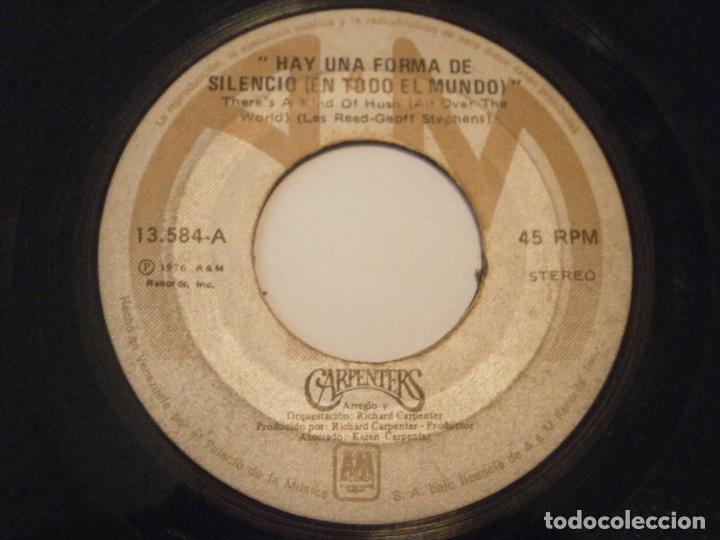 Discos de vinilo: ANTIGUO DISCO SINGLE VINILO - CARPENTERS - Foto 3