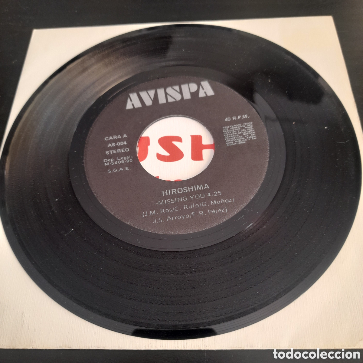 Discos de vinilo: Hiroshima &ndash; Missing You. Vinilo, 7&rdquo;, Single 1990 Espa&ntilde;a - Foto 3