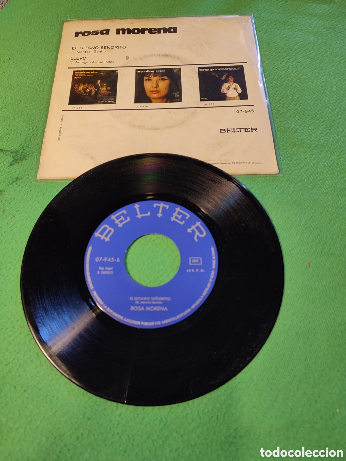 Discos de vinilo: Rosa Morena - El gitano se&ntilde;orito - Foto 2