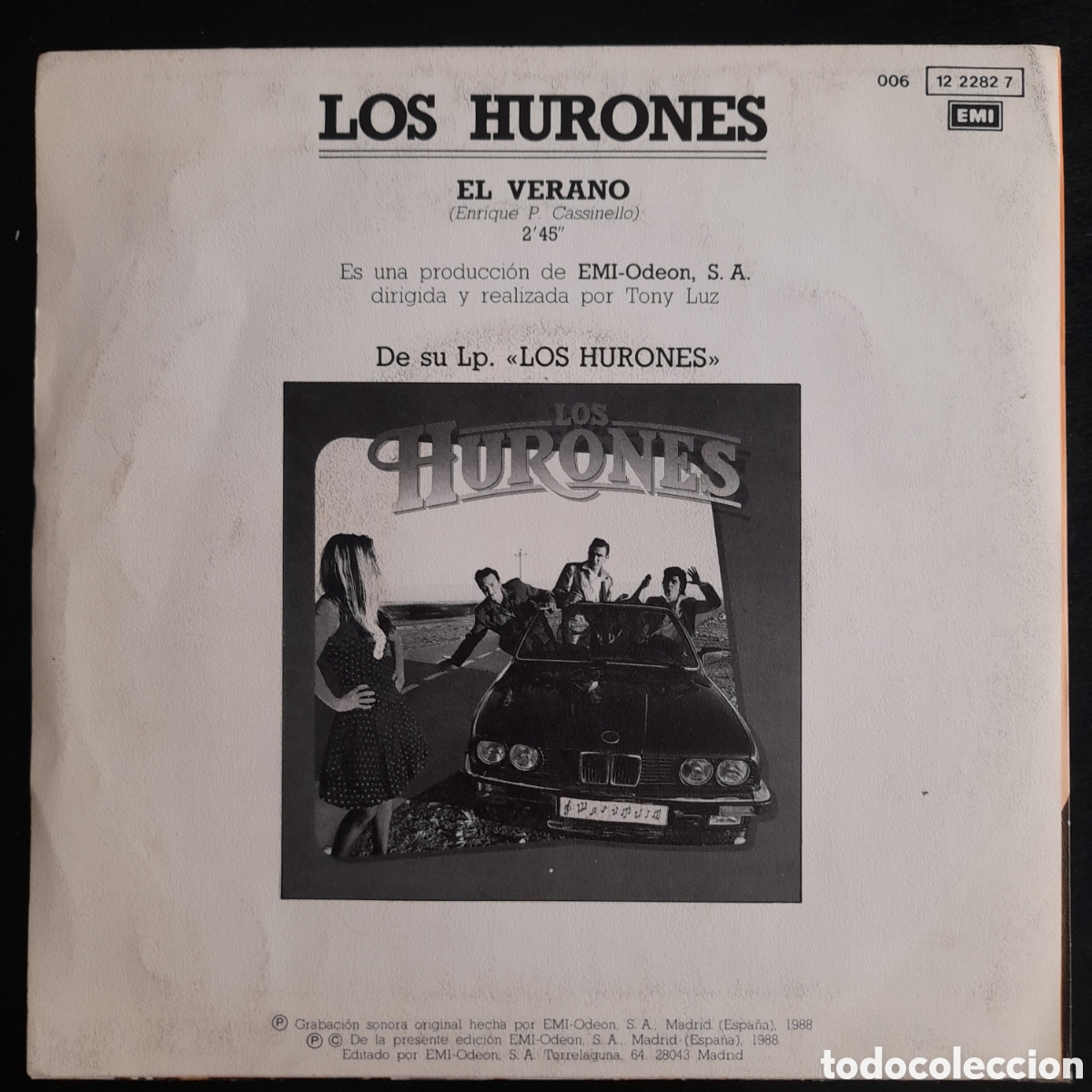 Discos de vinilo: Los Hurones &ndash; El Verano. Vinilo, 7&rdquo;, Single - Foto 2