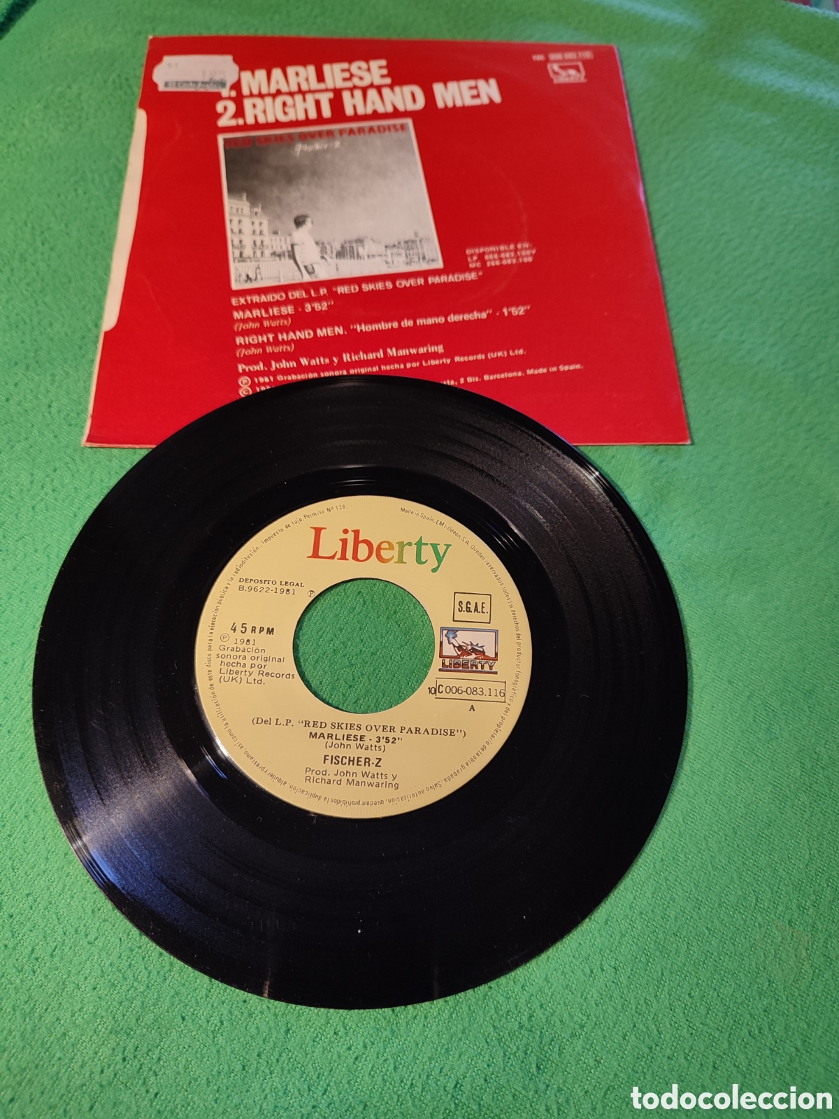 Discos de vinilo: Fischer -Z - Marliese - Foto 2