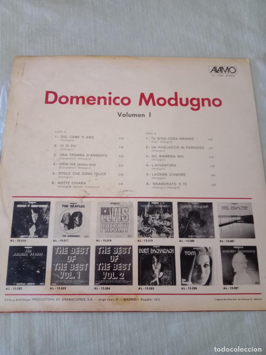 Discos de vinilo: DOMENICO MODUGNO VOL. 1 - Foto 2