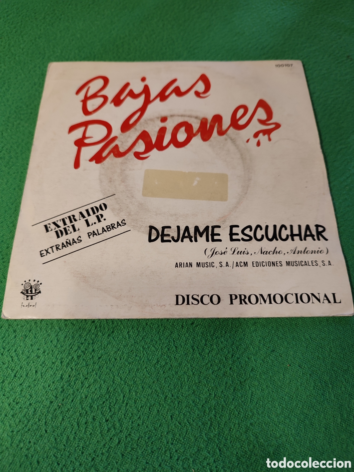 Discos de vinilo: Bajas Pasiones - D&eacute;jame escuchar - Foto 1