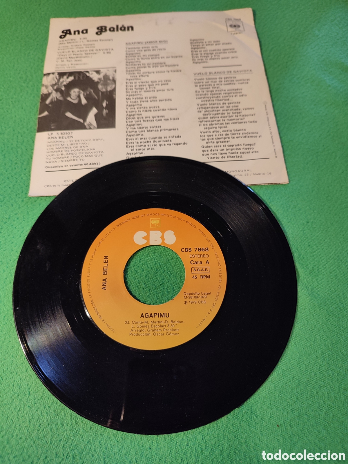Discos de vinilo: Ana Bel&eacute;n - Agapimu - Foto 2