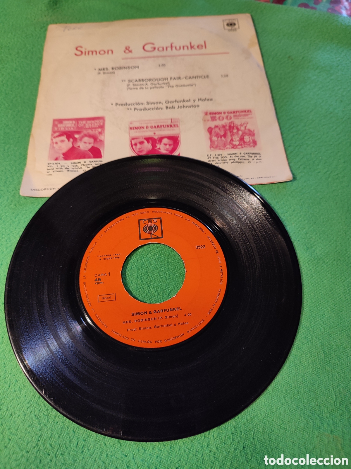 Discos de vinilo: Simon y Garfunkel - Mrs Robinson - Foto 2
