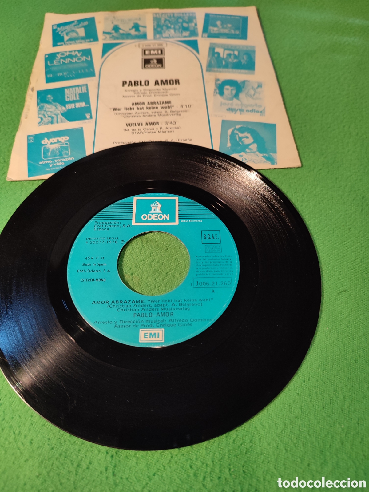 Discos de vinilo: Pablo Amor - Amor Abr&aacute;zame - Foto 2