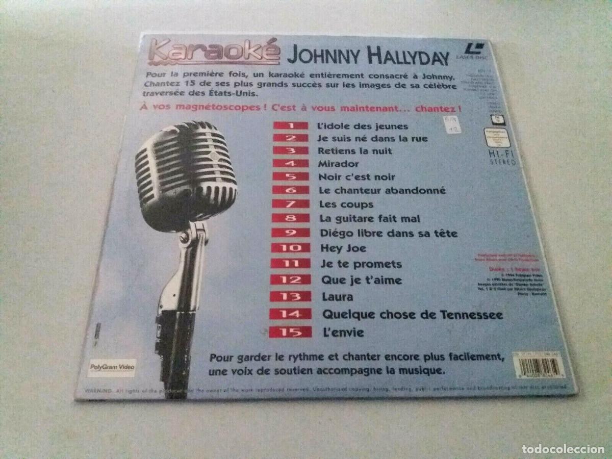 Discos de vinilo: LASERDISC &rdquo;JOHNNY HALLYDAY KARAOKE&rdquo; BE/G MBE/VG LASER DISC - Foto 2