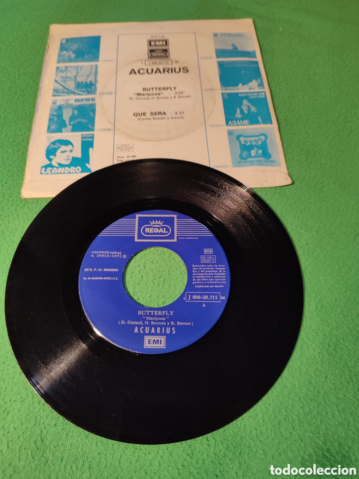 Discos de vinilo: Acuarius - Butterfly Vinilo Single - Foto 2