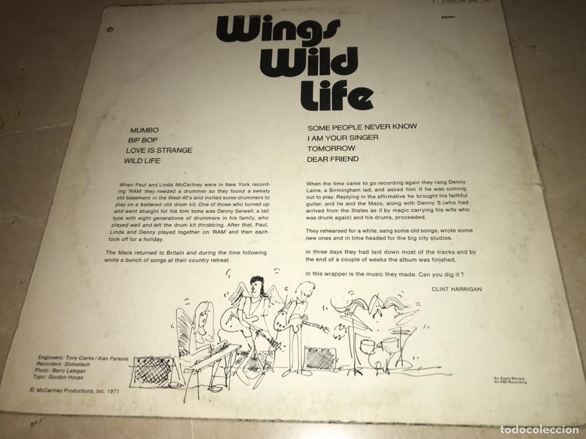 Discos de vinilo: WINGS-WILD LIFE-ORIGINAL 1971 - Foto 2