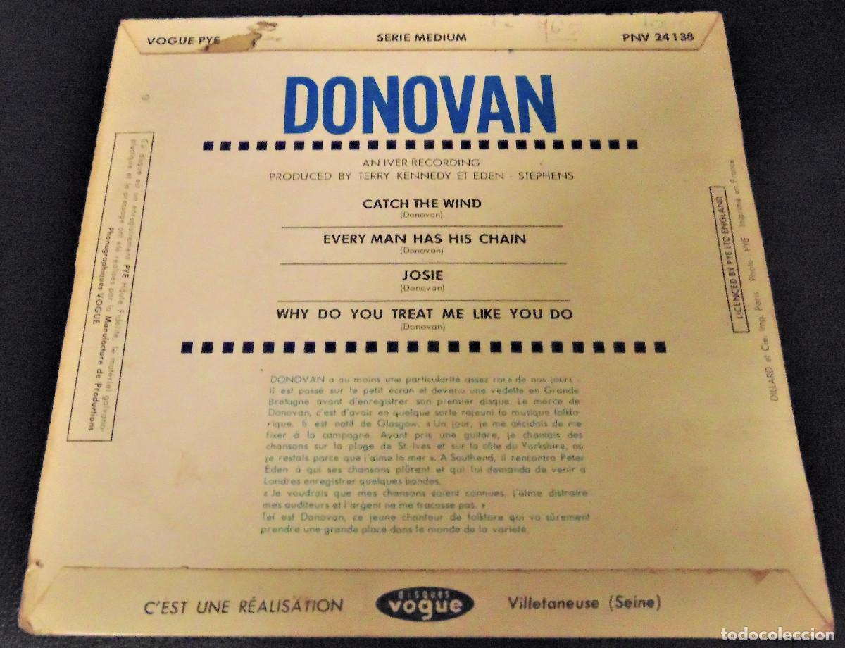 Discos de vinilo: Donovan &lrm;&ndash; Catch The Wind + 3 - EP FRANCES 1965 - Foto 2