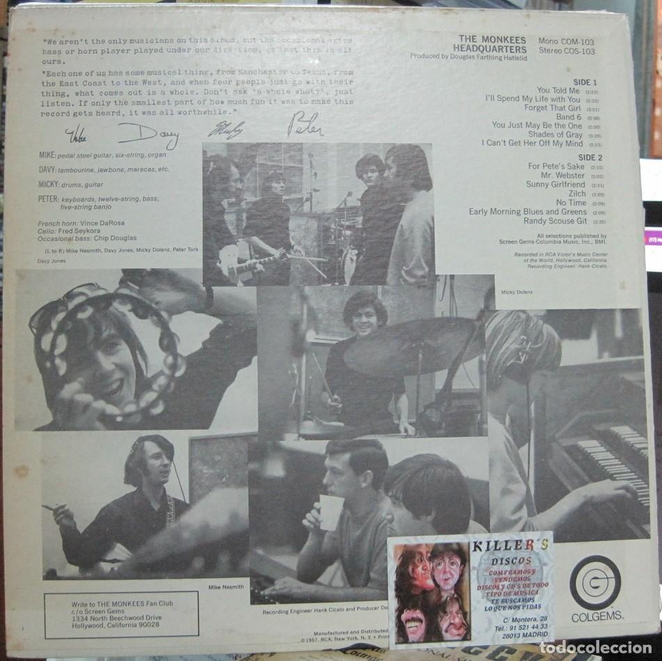 Discos de vinilo: The Monkees &ndash; Headquarters - USA - Foto 2