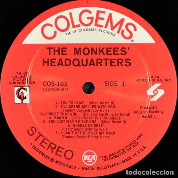 Discos de vinilo: The Monkees &ndash; Headquarters - USA - Foto 3