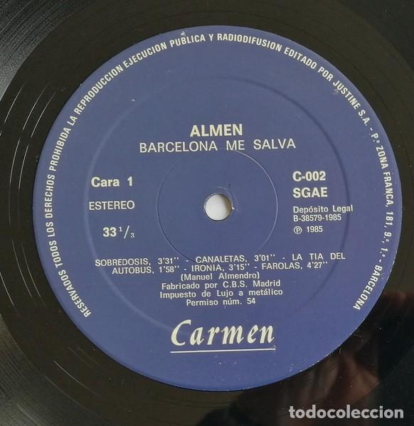 Discos de vinilo: Almen &ndash; Barcelona Me Salva - Foto 3