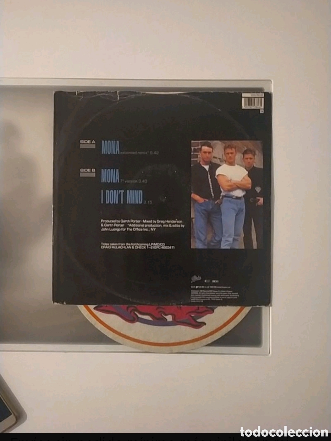 Discos de vinilo: Maxi single Craig McLachlan & Check 1-2. Mona - Foto 2