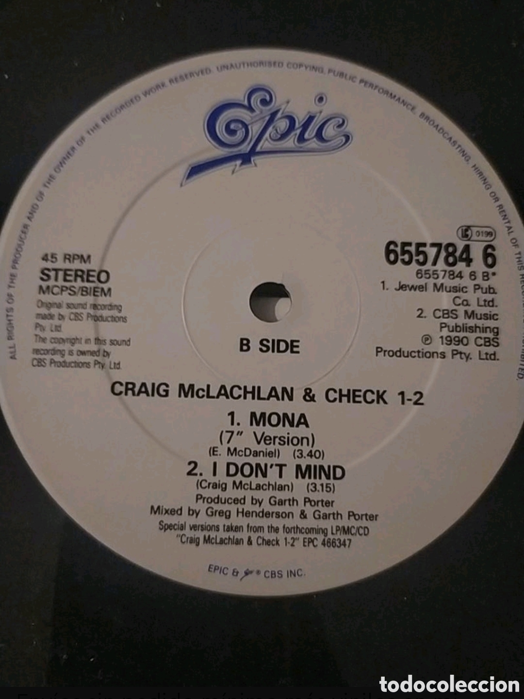 Discos de vinilo: Maxi single Craig McLachlan & Check 1-2. Mona - Foto 4