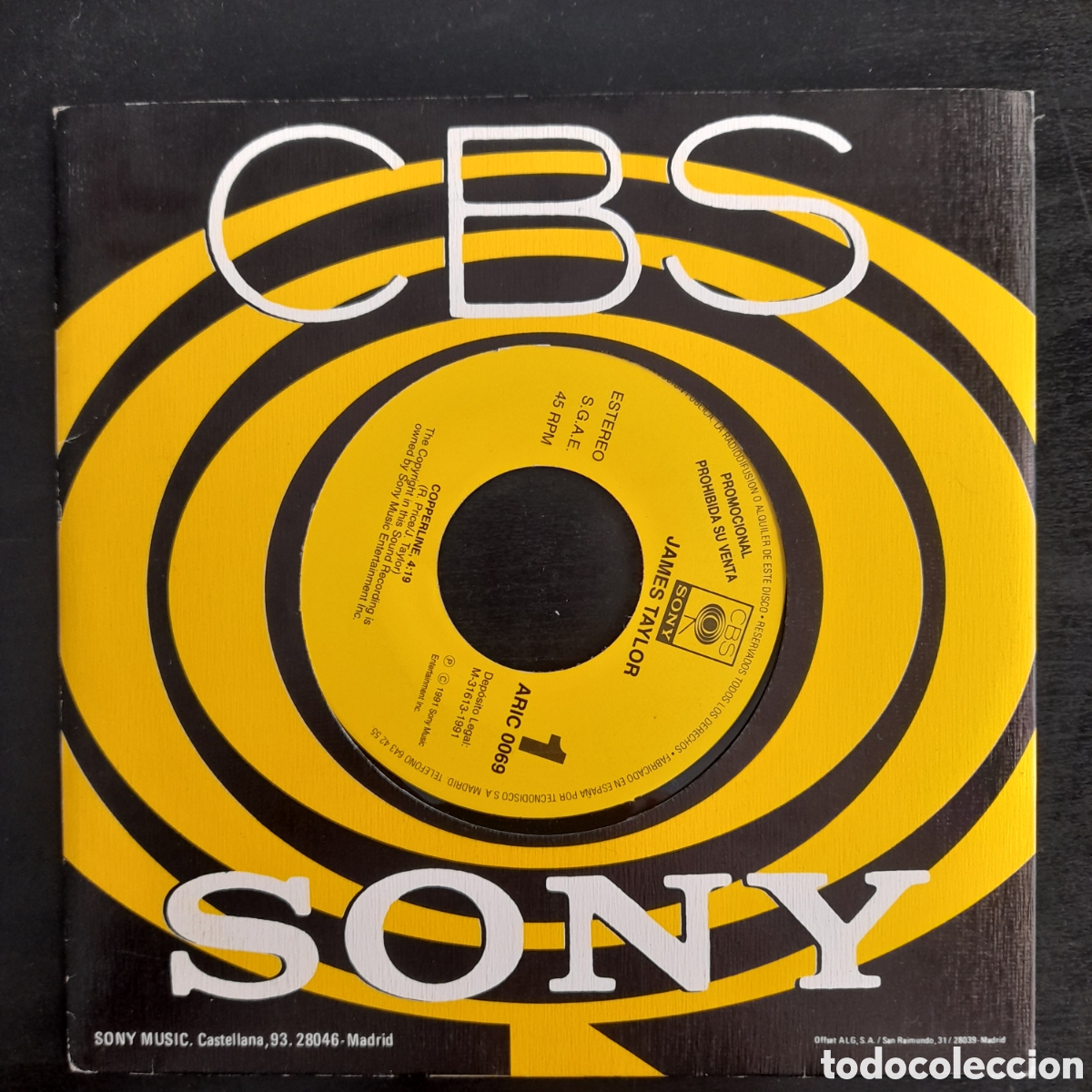 Discos de vinilo: James Taylor &ndash; Copperline. Vinilo, 7&rdquo;, Promo, Single Sided - Foto 1