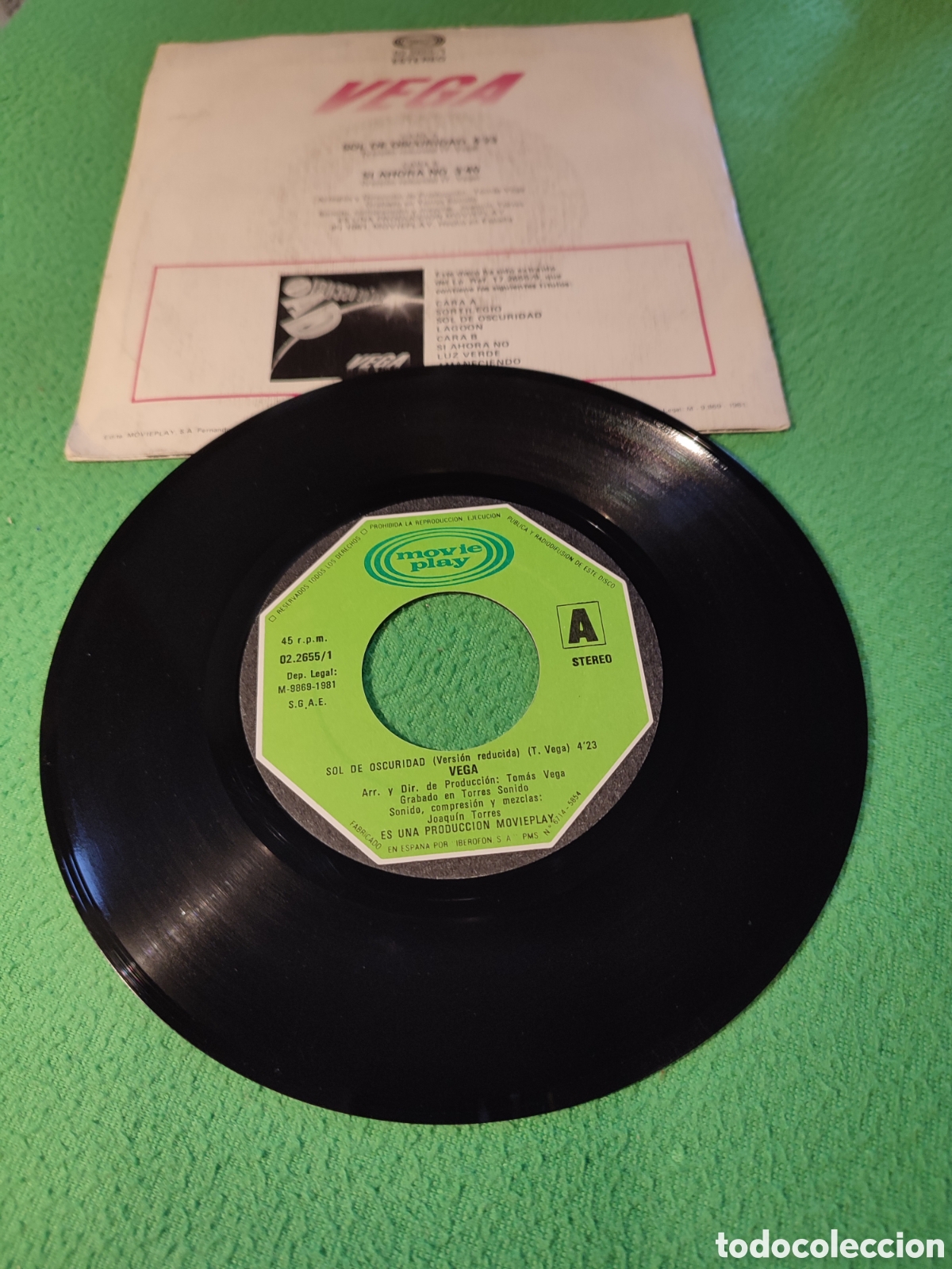 Discos de vinilo: Vega - Sol de oscuridad vinilo single - Foto 2