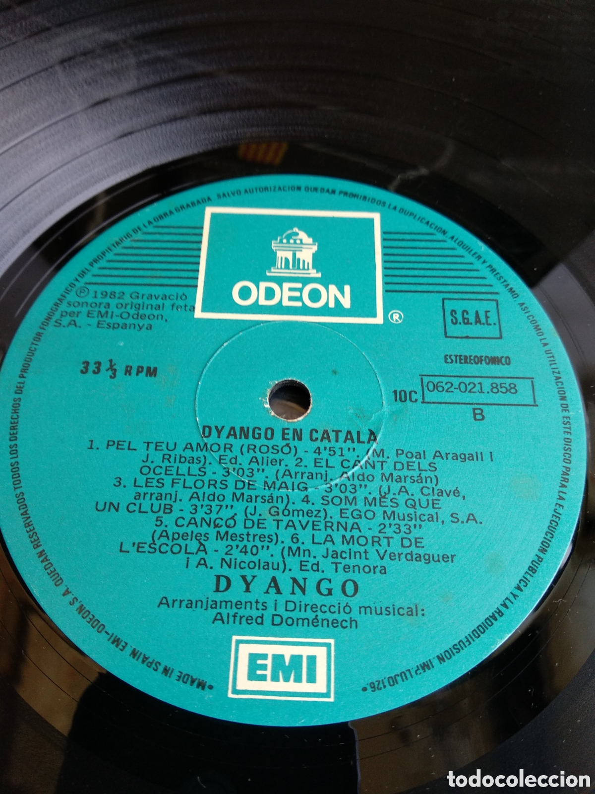Discos de vinilo: DYANGO, CANTA EN CATALAN, SPAIN, ODEON, 1982, J.4 - Foto 3
