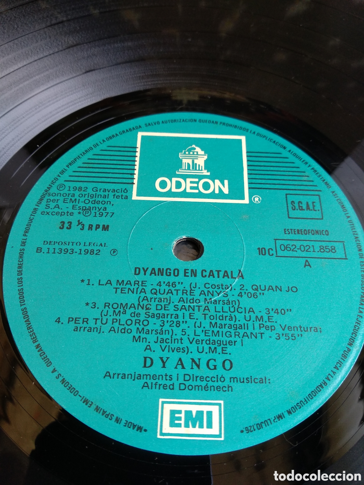 Discos de vinilo: DYANGO, CANTA EN CATALAN, SPAIN, ODEON, 1982, J.4 - Foto 4