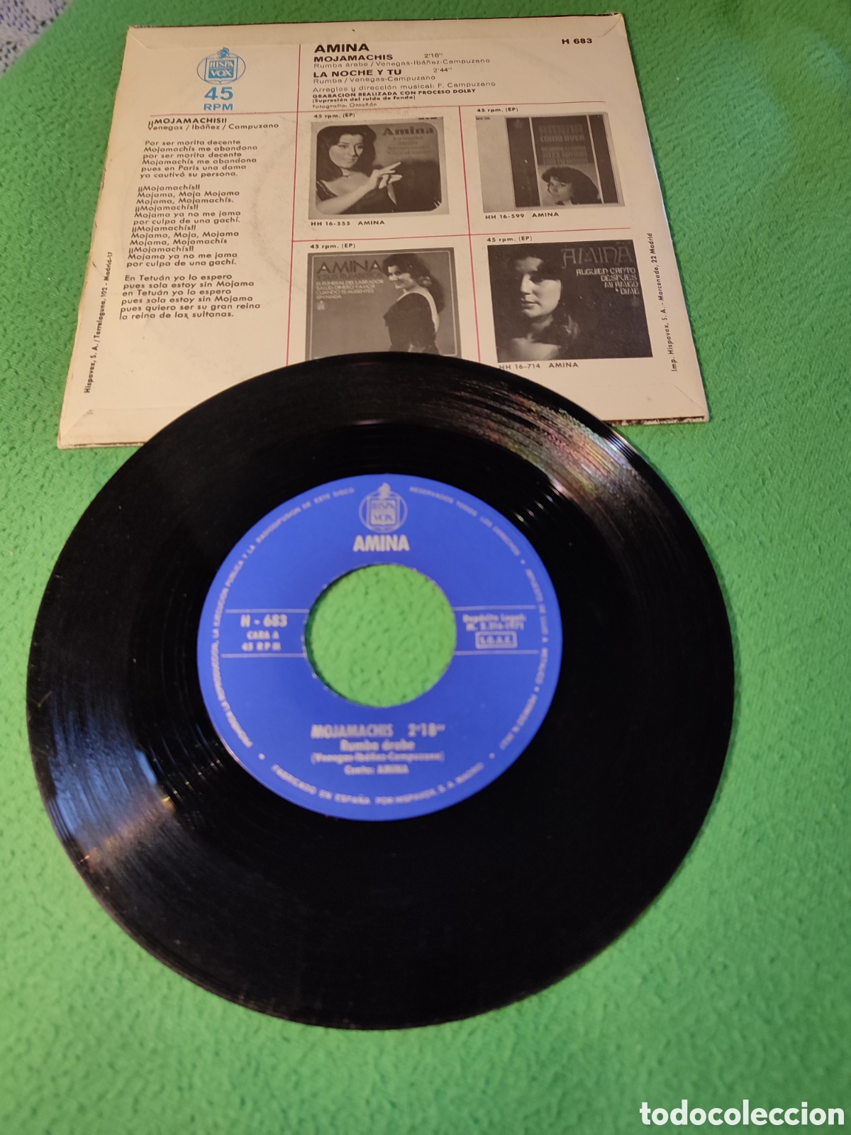 Discos de vinilo: Amina - Mojamachis Vinilo Single - Foto 2